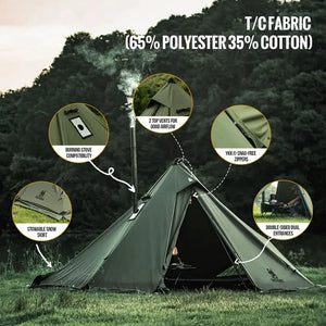 OneTigris CONIFER T/C Chimney Tent 2人TC棉金字塔煙囪帳篷 - 遠野倉庫 Yuenye Warehouse