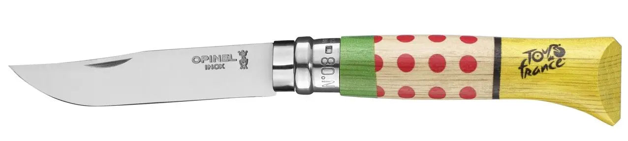 Opinel N08 2022環法自行車賽限量版 Les Maillots 尖頭摺刀/角樹刀柄 OP-002492 - 遠野倉庫 Yuenye Warehouse
