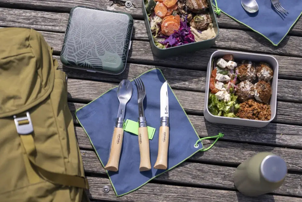 Opinel Picnic + Accessories set 游牧湯叉組(連8號摺刀)套裝 - 遠野倉庫 Yuenye Warehouse