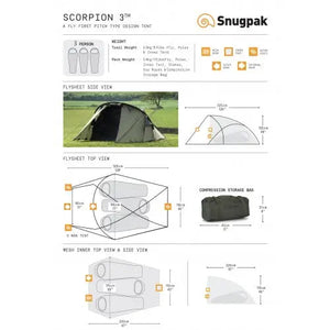 Snugpak Scorpion 3 Tent 三人輕量軍事風帳篷 - 遠野倉庫 Yuenye Warehouse