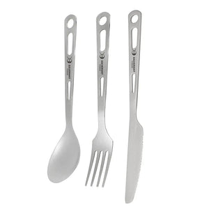 SilverAnt Titanium Cutlery Set 鈦金屬餐具三件套（刀、叉和勺） - 遠野倉庫 Yuenye Warehouse