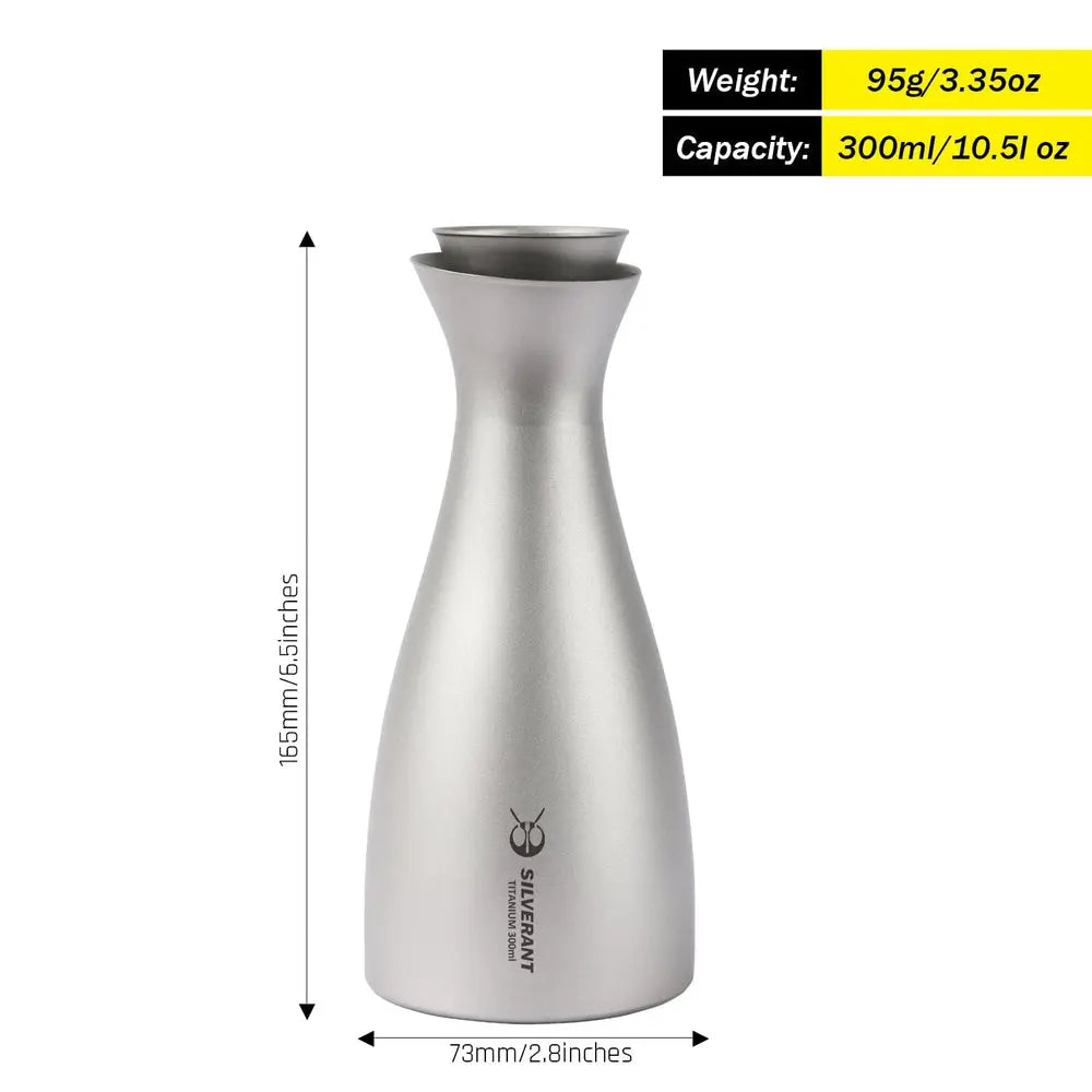 Titanium Sake Bottle 300ml 鈦清酒瓶 - 遠野倉庫 Yuenye Warehouse