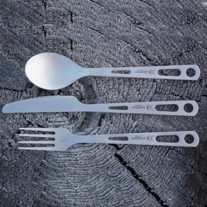SilverAnt Titanium Cutlery Set 鈦金屬餐具三件套（刀、叉和勺） - 遠野倉庫 Yuenye Warehouse