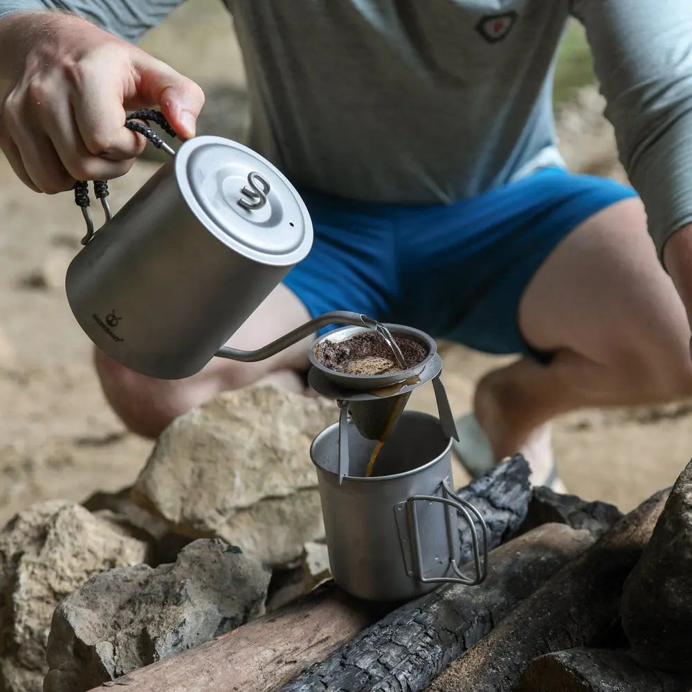 SilverAnt Titanium Pour Over Kettle 950ml 鈦水壺 - 遠野倉庫 Yuenye Warehouse
